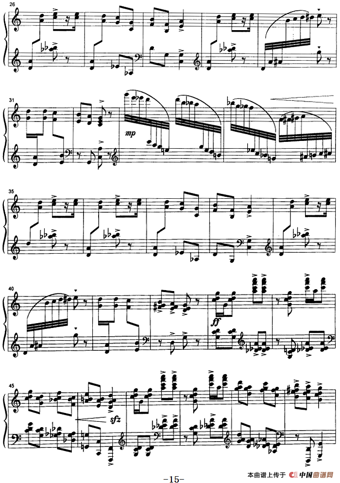 钢琴上的福斯特(钢琴独奏曲4首)(1)_原文件名:钢琴上的福斯特 崔世光作曲15.png