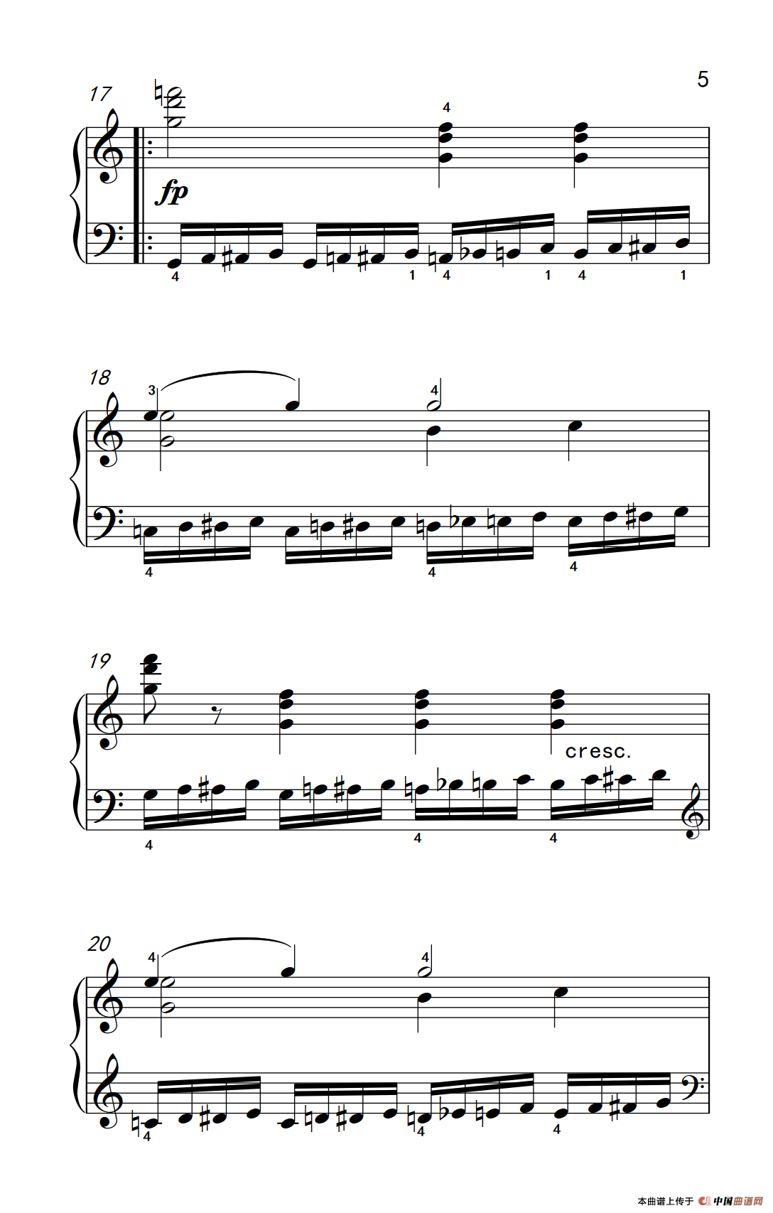 第六级 1.练习曲(中央音乐学院 钢琴(业余)考级教程 4-6级)(1)_原文件名:266_168_5.png