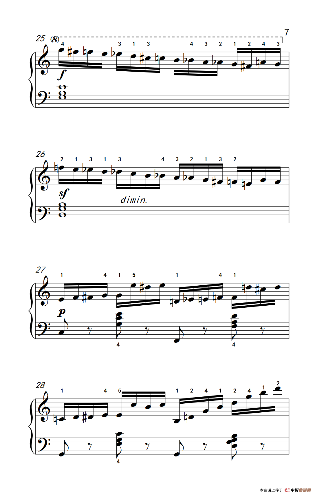 第六级 1.练习曲(中央音乐学院 钢琴(业余)考级教程 4-6级)(1)_原文件名:266_168_7.png