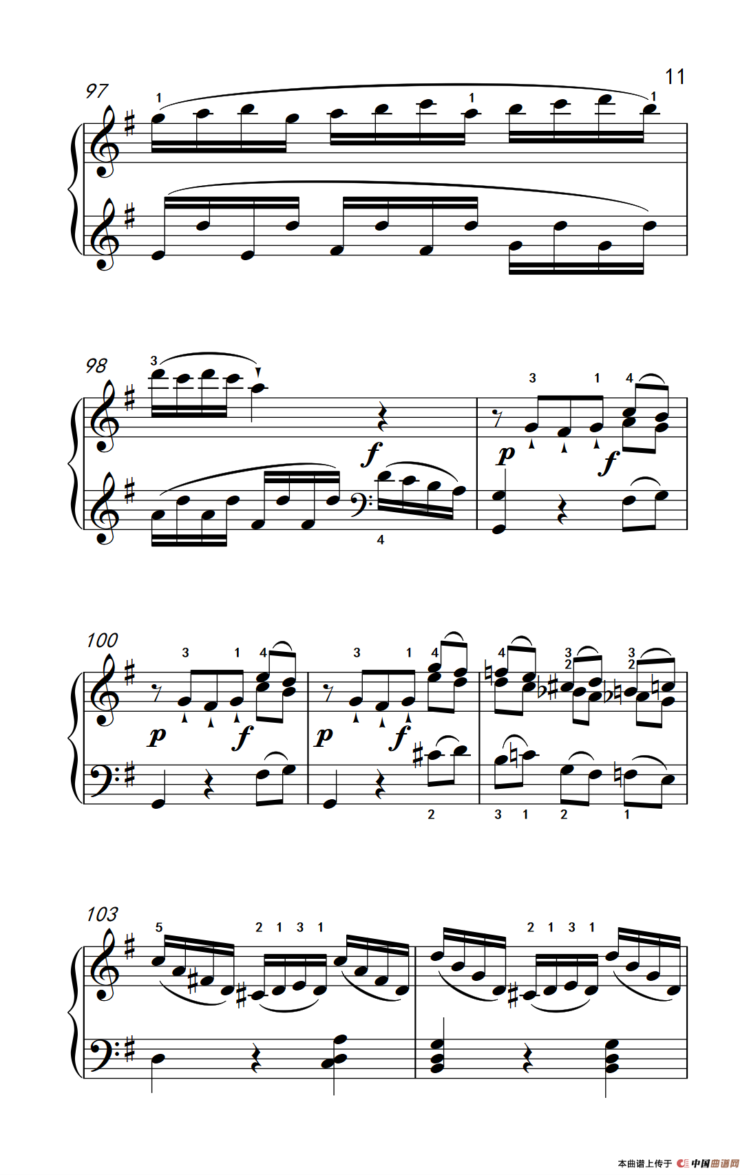 第六级 2.G大调奏鸣曲 莫扎特(中央音乐学院 钢琴(业余)考级教程 4-6级)(1)_原文件名:266_174_11.png