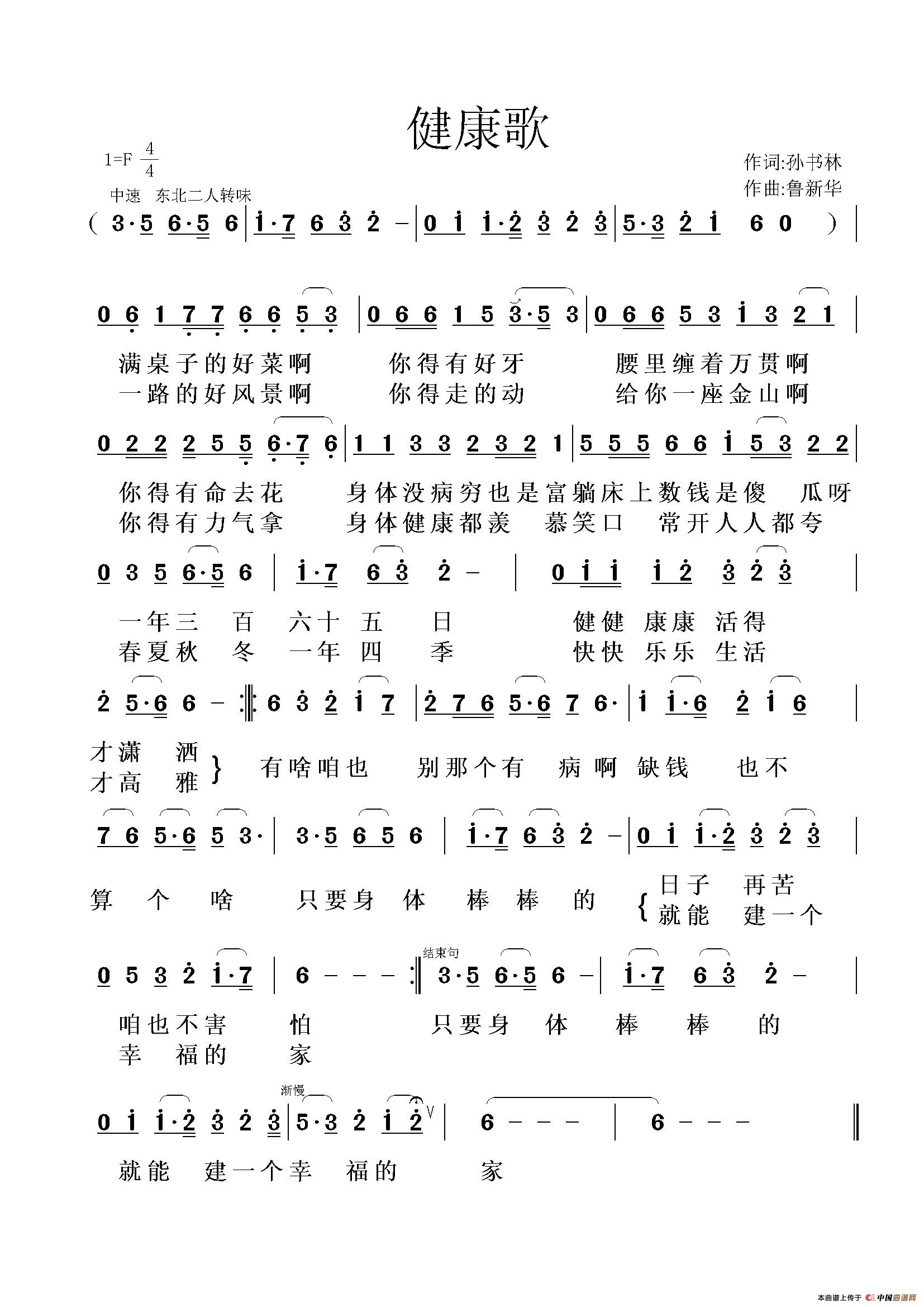健康歌(孙书林词 鲁新华曲)(1)_原文件名:万能格式转换器001.jpg