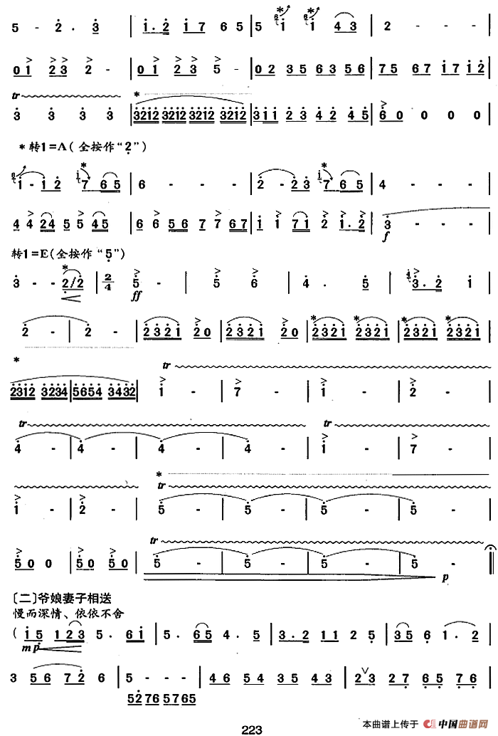 笛箫十级考级曲目:兵车行(1)_原文件名:笛箫十级考级曲目:兵车行 胡结续作曲3.png