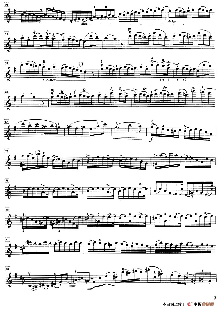 罗德第八协奏曲 E小调(Op.13,No.8) (小提琴分谱)(1)_原文件名:罗德第八协奏曲 E小调(罗德Op.13,No.8)9.png