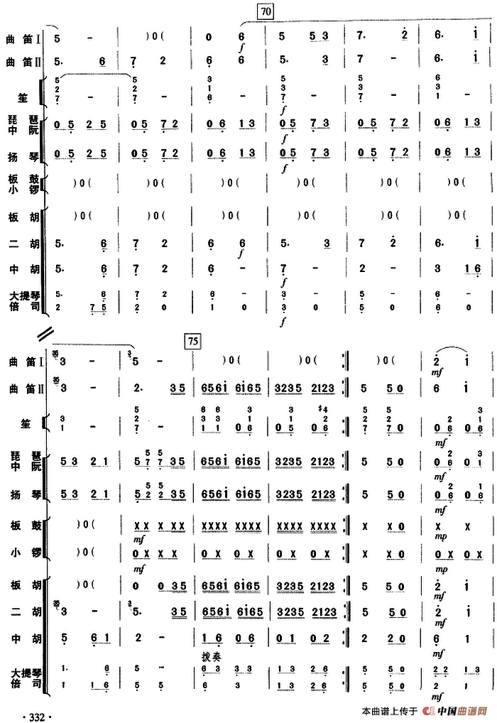 京调(曲笛二重奏+乐队伴奏总谱)(1)_原文件名:京调(乐队总谱) 顾冠仁编曲7.png
