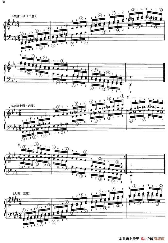 钢琴音阶练习:三度、六度同向四个八度(1)_原文件名:000044.png