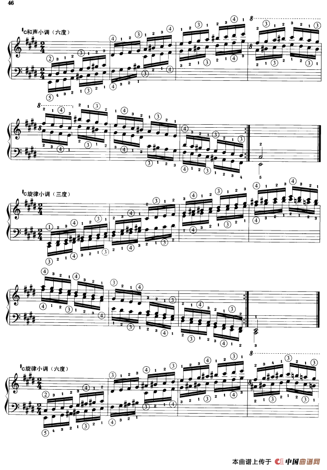 钢琴音阶练习:三度、六度同向四个八度(1)_原文件名:000046.png