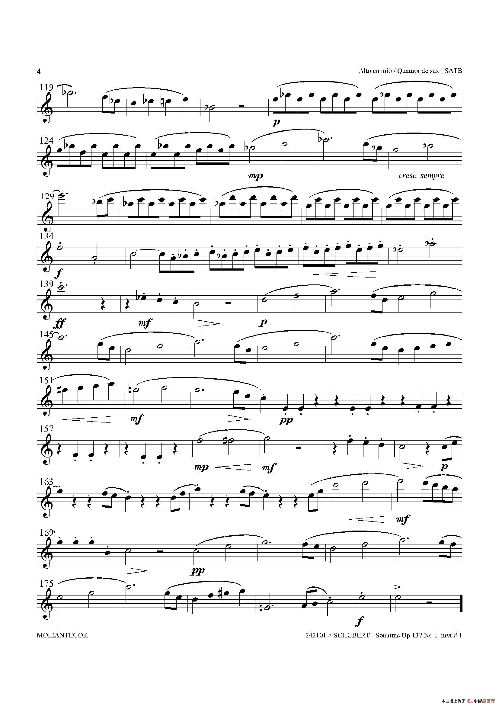 Sonatine Op.137 No 1(四重奏中音萨克斯分谱)(1)_原文件名:003.jpg