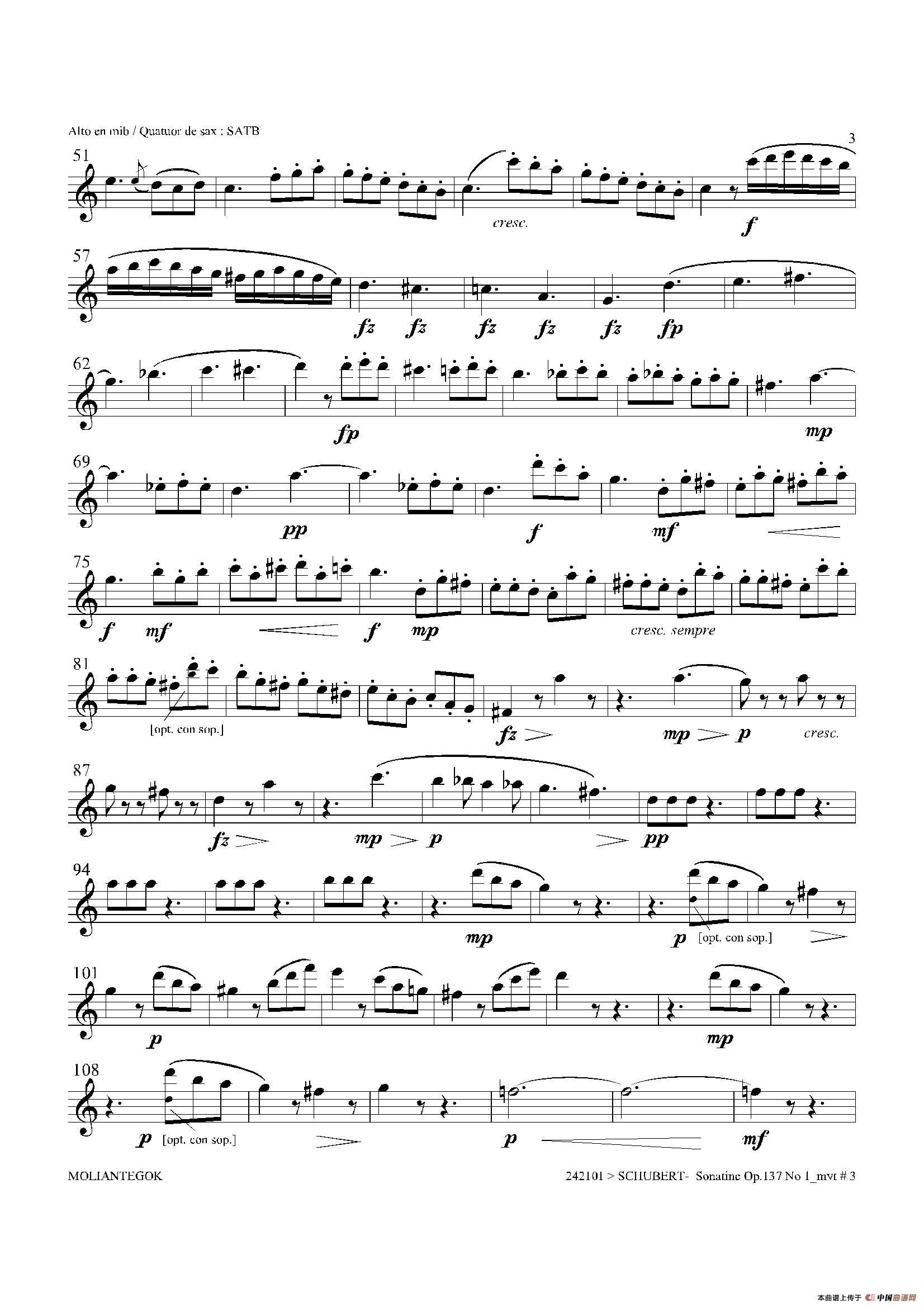 Sonatine Op.137 No 1(四重奏中音萨克斯分谱)(1)_原文件名:007.jpg