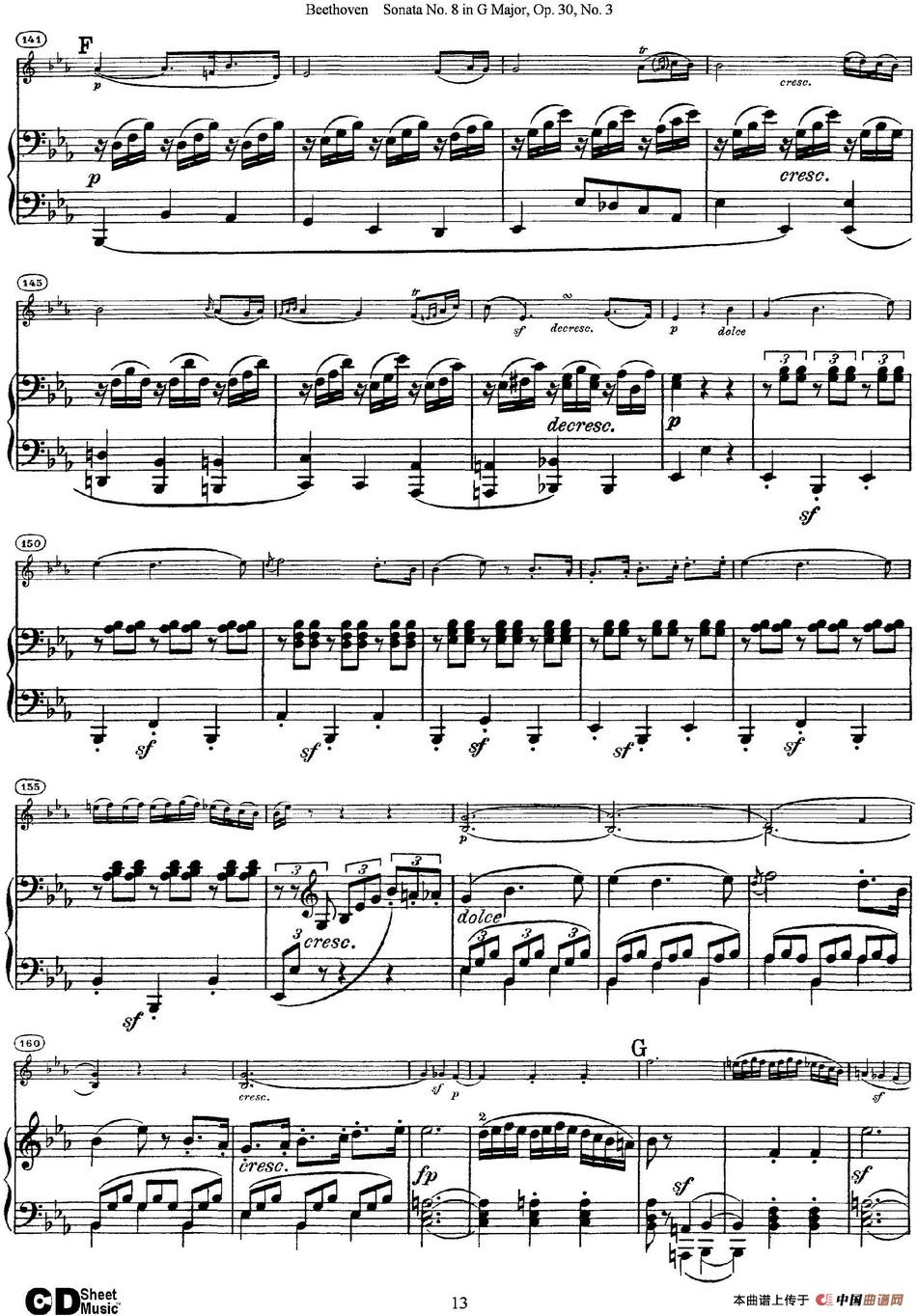 Violin Sonata No.8 in G Major Op.30 No.3(小提琴+钢琴伴奏)(1)_原文件名:Violin Sonata No.8 in G Major, Op.30 No.3(小提琴+钢琴伴奏)_页面_13.jpg