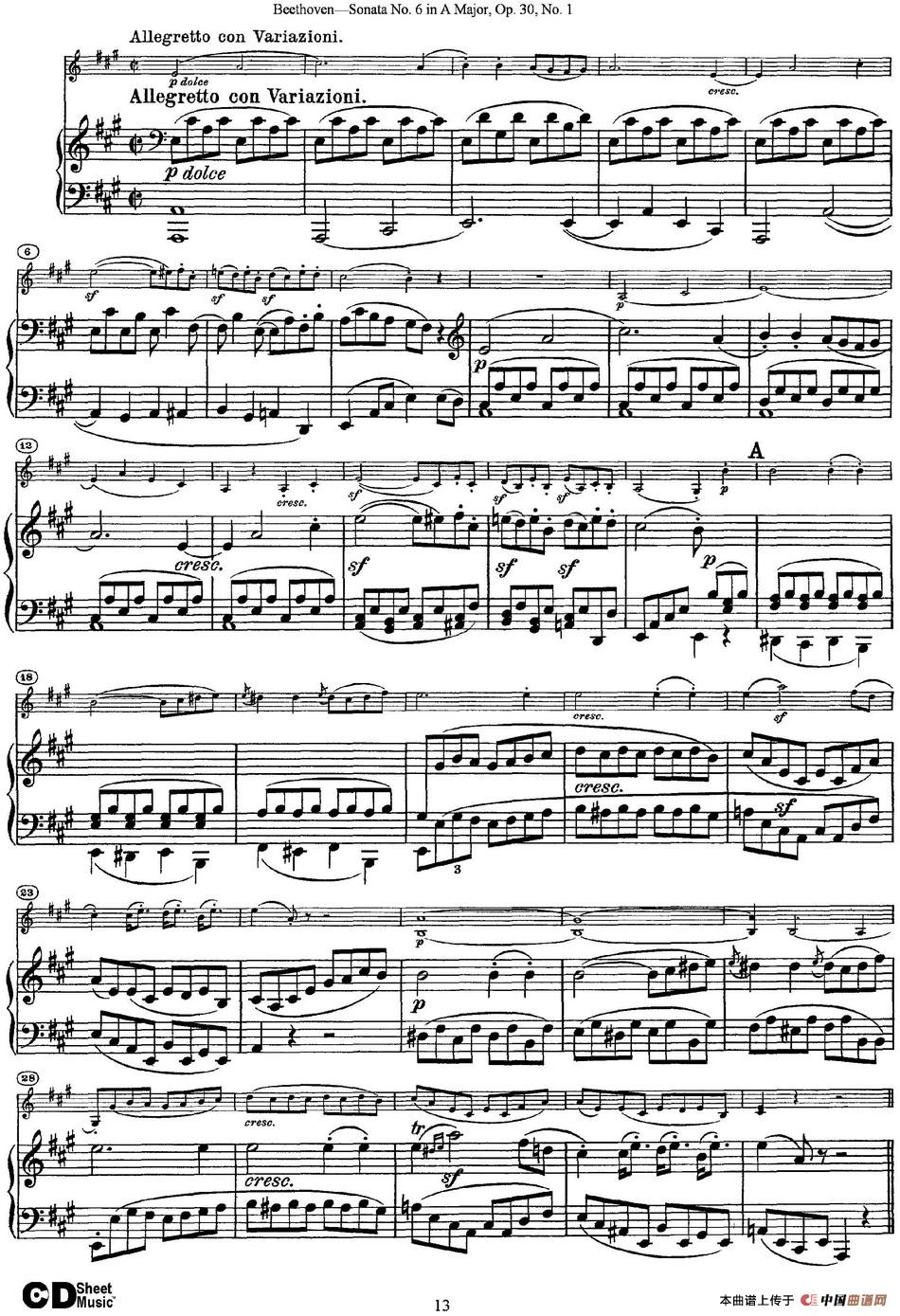 Violin Sonata No.6 in A Major Op.30 No.1(小提琴+钢琴伴奏)(1)_原文件名:Violin Sonata No.6 in A Major, Op.30 No.1(小提琴+钢琴伴奏)_页面_13.jpg