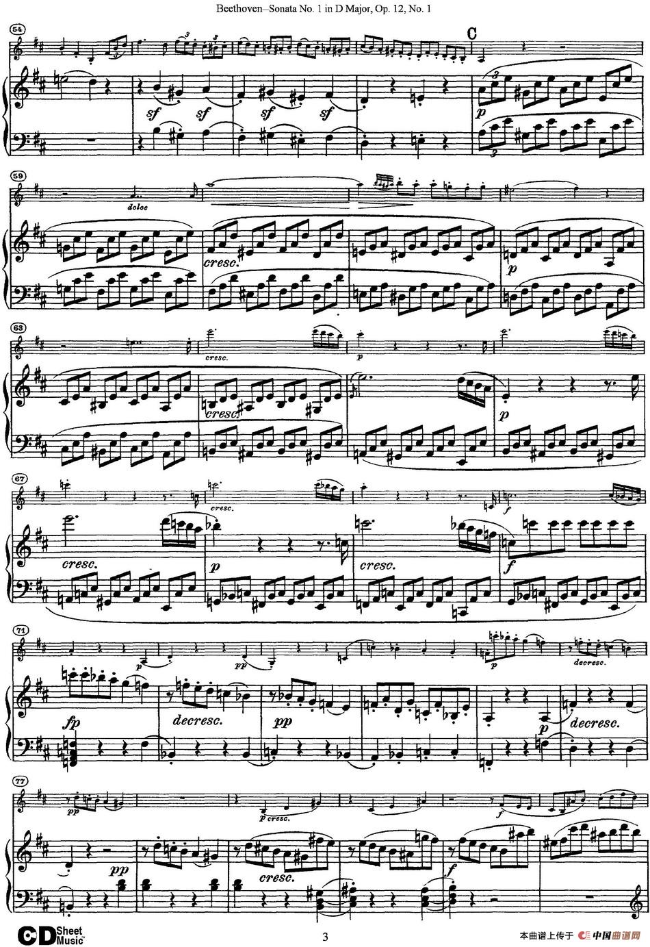 Violin Sonata No.1 in D Major Op.12 No.1(小提琴+钢琴伴奏)(1)_原文件名:Violin Sonata No.1 in D Major, Op.12 No.1(小提琴+钢琴伴奏)_页面_03.jpg