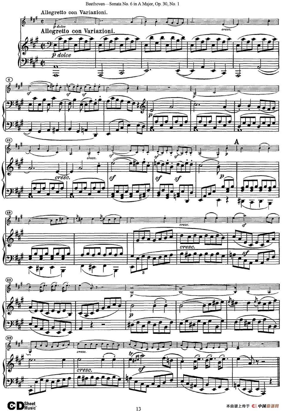 Violin Sonata No.6 in A Major Op.30 No.1(小提琴+钢琴伴奏)(1)_原文件名:Violin Sonata No.6 in A Major, Op.30 No.1(小提琴+钢琴伴奏)_页面_13.jpg