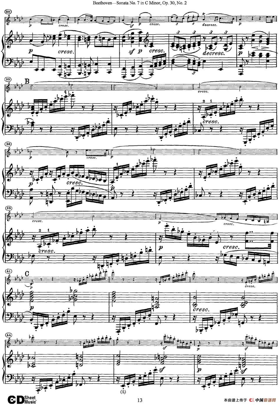 Violin Sonata No.7 in C Minor Op.30 No.2(小提琴+钢琴伴奏)(1)_原文件名:Violin Sonata No.7 in C Minor, Op.30 No.2(小提琴+钢琴伴奏)_页面_13.jpg