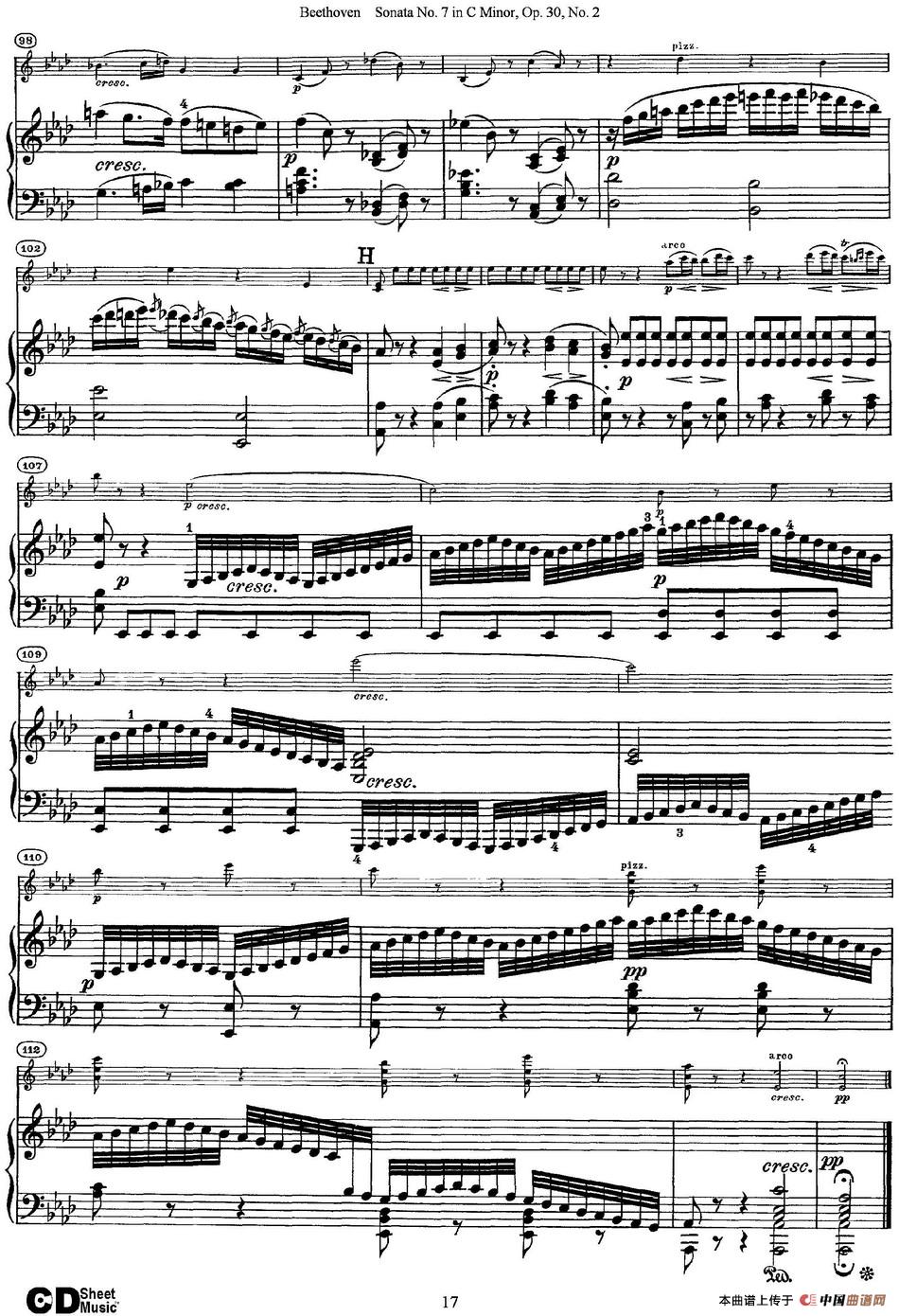 Violin Sonata No.7 in C Minor Op.30 No.2(小提琴+钢琴伴奏)(1)_原文件名:Violin Sonata No.7 in C Minor, Op.30 No.2(小提琴+钢琴伴奏)_页面_17.jpg