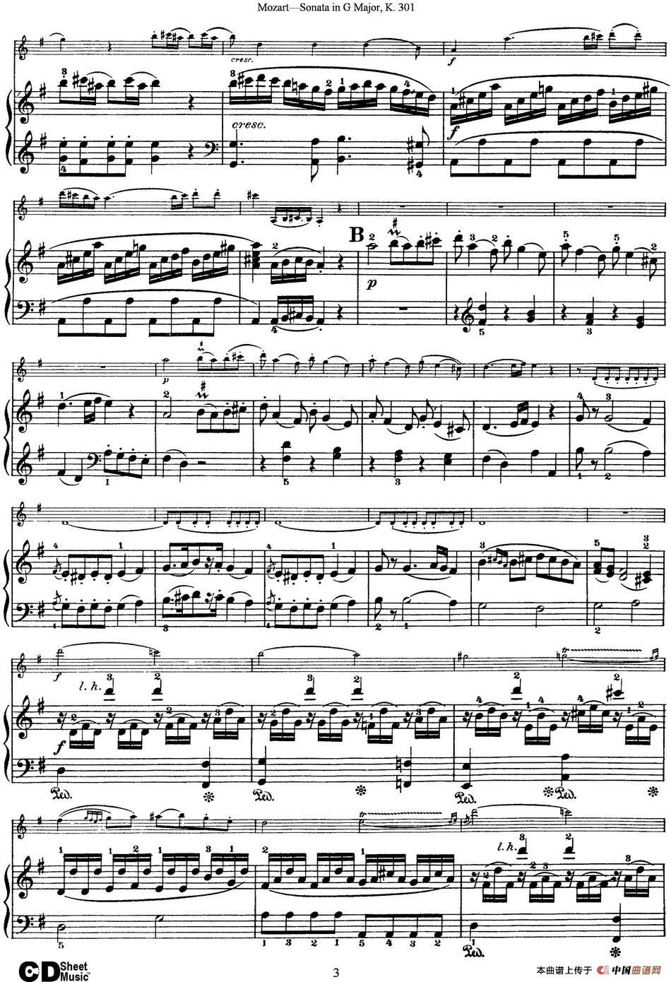 Violin Sonata in G Major K.301(小提琴+钢琴伴奏)(1)_原文件名:Violin Sonata in G Major, K.301(小提琴+钢琴伴奏)_页面_03.jpg
