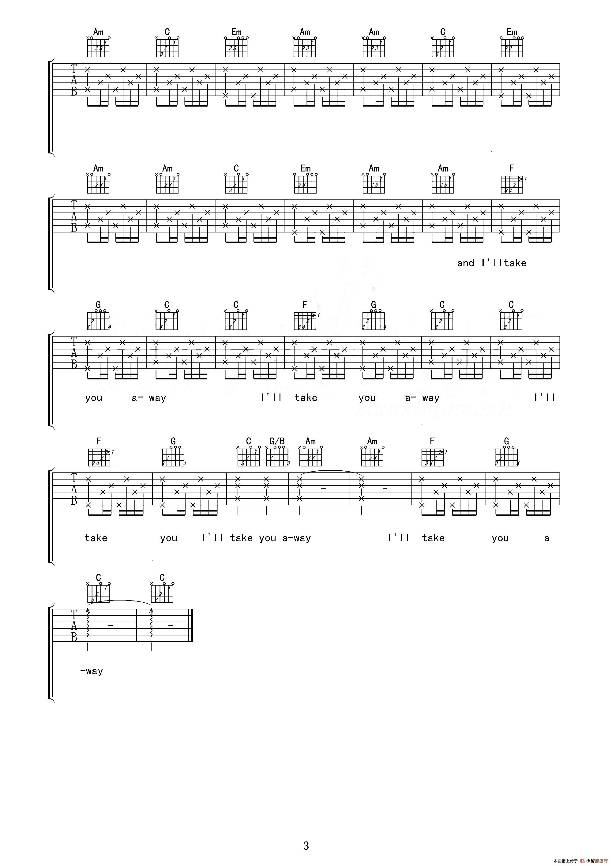 Take you away(吉他六线谱)(1)_原文件名:3.jpg