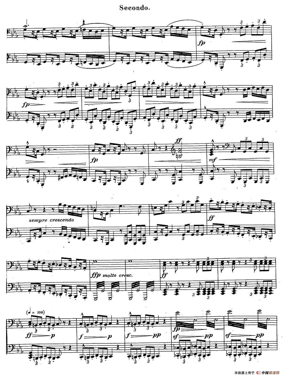 c小调第二交响曲“复活”(Ⅰ)(改编四手联弹版 )(1)_原文件名:003.jpg