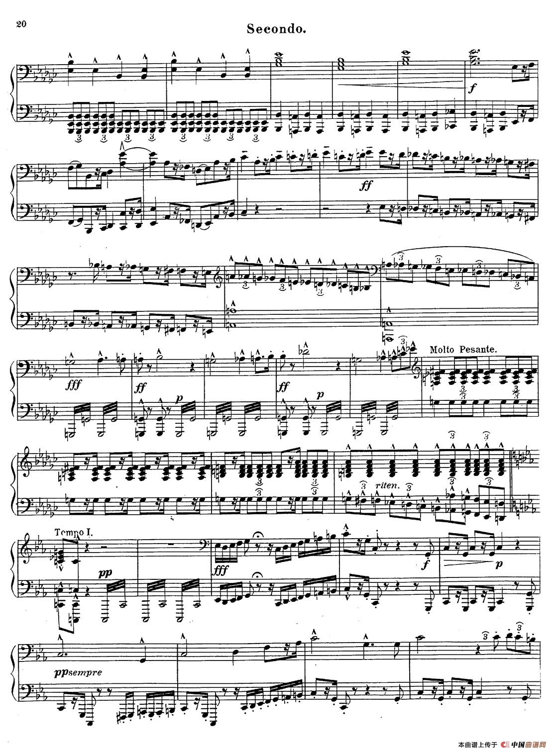 c小调第二交响曲“复活”(Ⅰ)(改编四手联弹版 )(1)_原文件名:019.jpg