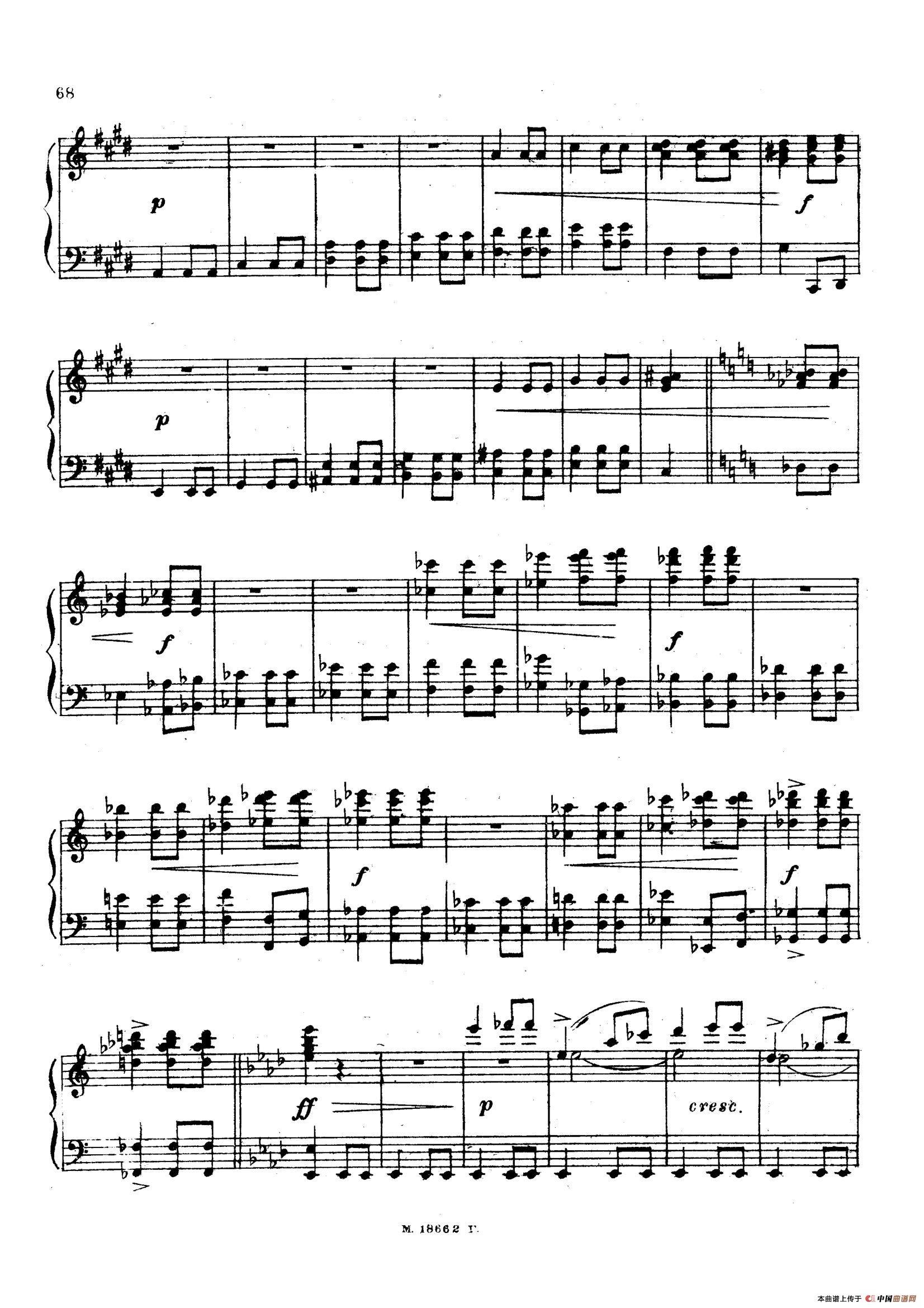 Arabesques Op.4（阿拉伯风格曲）钢琴谱（4）_器乐乐谱_中国曲谱网