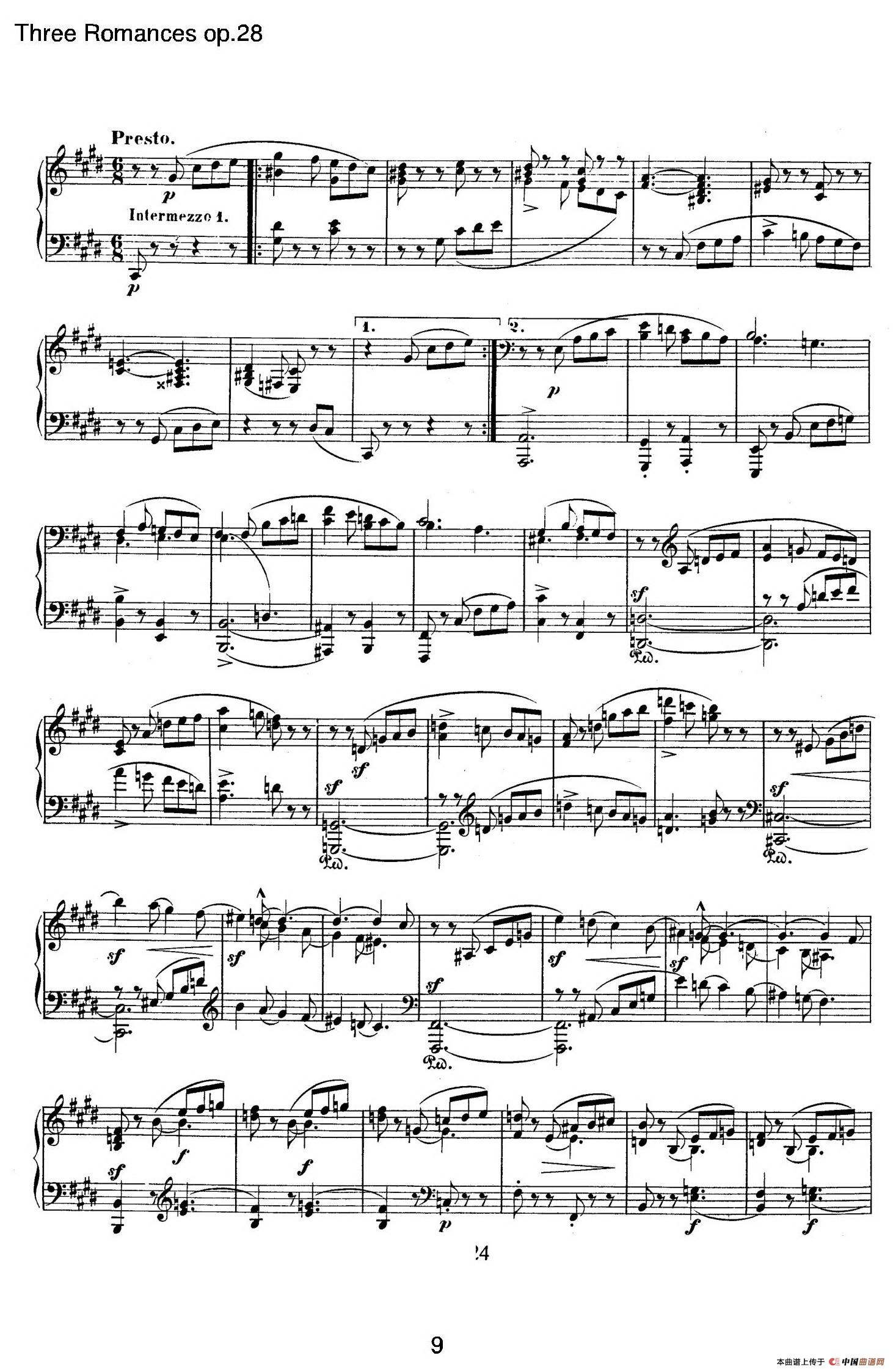 28(3首浪漫曲·Ⅲ)