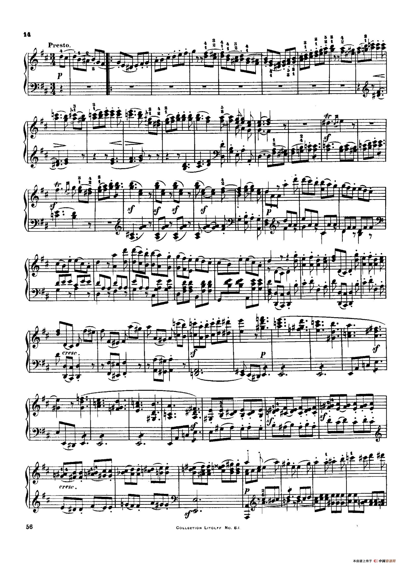 String Quartet No.3 in D Major Op.18-3(D大调第三弦乐四重奏·钢琴独奏版)(1)_原文件名:013.jpg