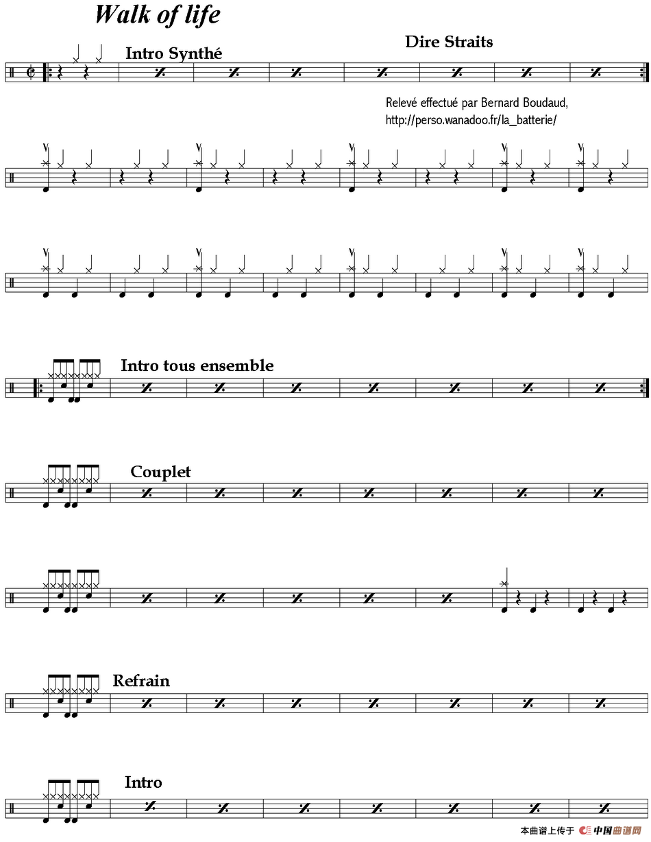 爵士鼓谱:Dire Straits - Walk of life(1)_原文件名:爵士鼓谱:Dire Straits - Walk of life.png