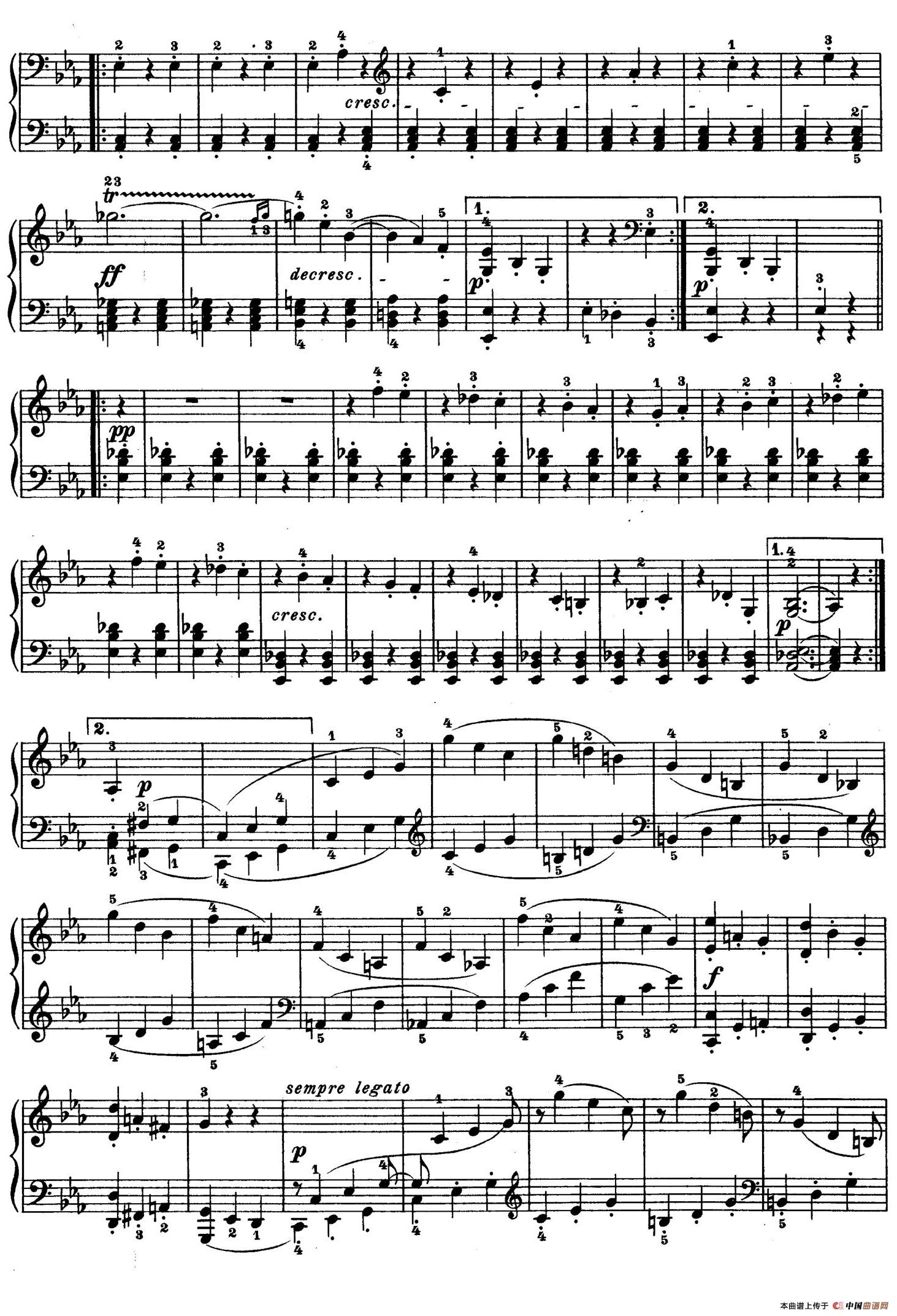Piano Sonata in Es-dur Op. 27-1(降E大调第十三钢琴奏鸣曲)(1)_原文件名:005.jpg