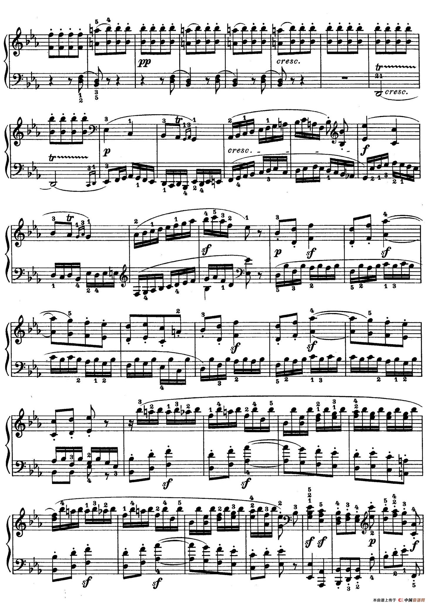 Piano Sonata in Es-dur Op. 27-1(降E大调第十三钢琴奏鸣曲)(1)_原文件名:013.jpg