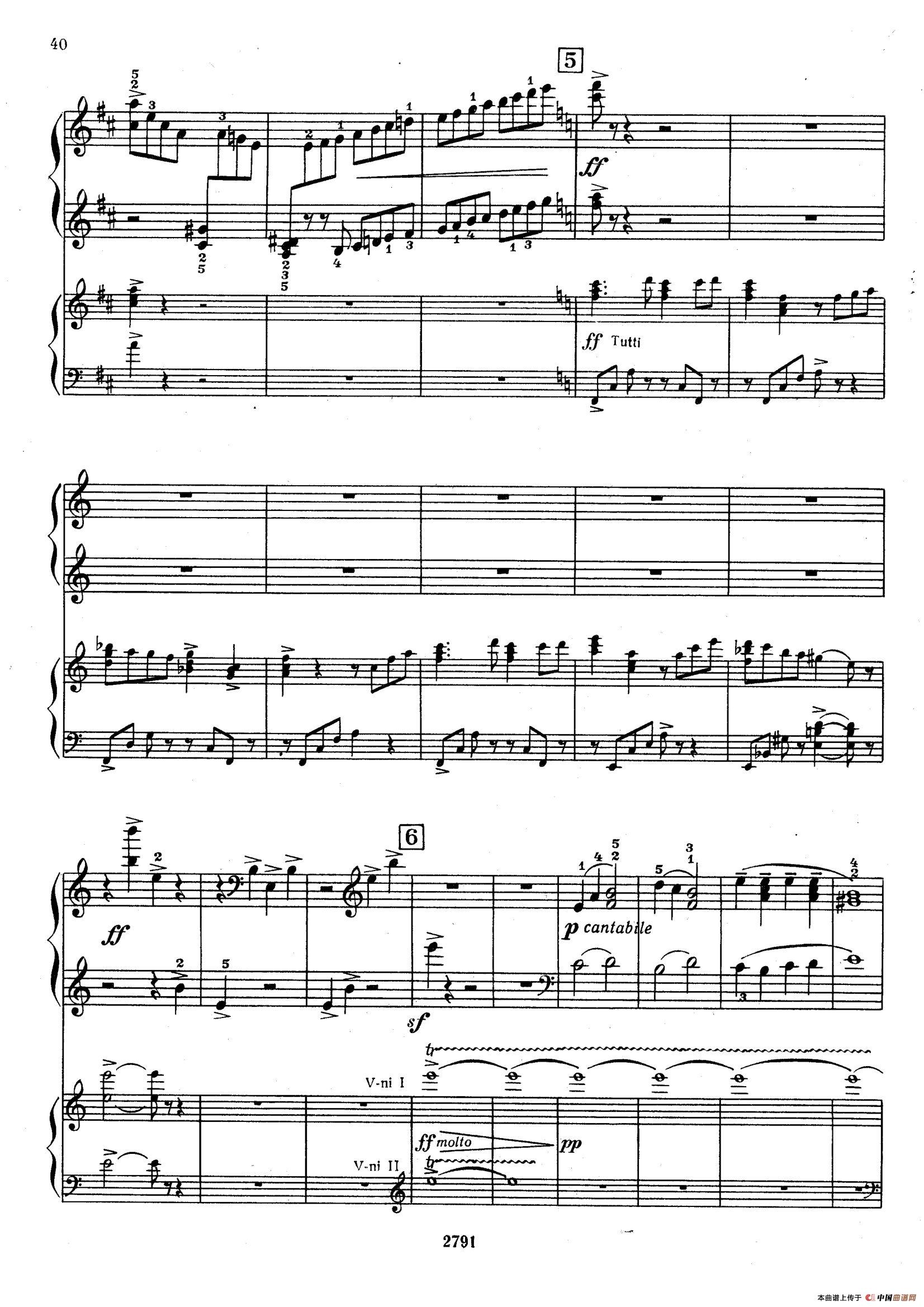 Piano Concerto No.3 in D major, Youth Op.50 - 2 pianos(D大调第三钢琴协奏曲“为青少年而作”Op.50·双钢琴)(1)_原文件名:039.jpg