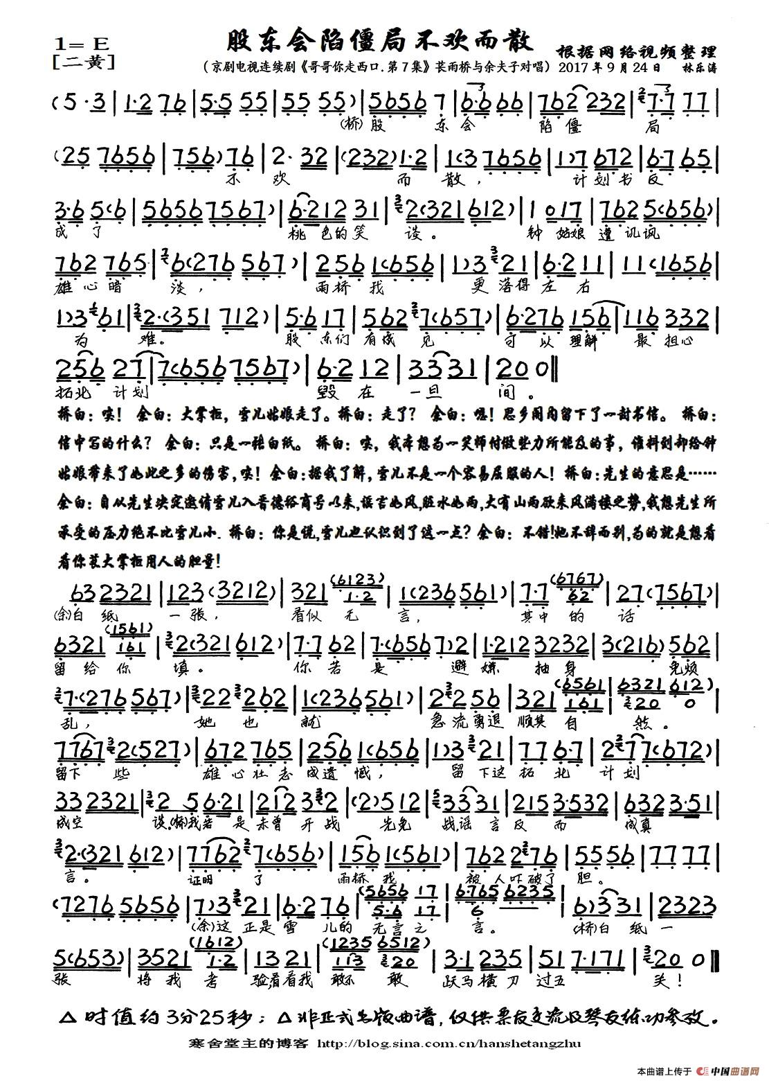 股东会陷僵局不欢而散(京剧电视剧《哥哥你走西口·第7集》选段、琴谱)(1)_原文件名:1.jpg