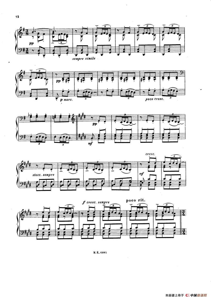 7 Canciones Populares Espanolas(七首西班牙民歌·4·钢琴独奏版)(1)_原文件名:7 Canciones Populares Espanolas3.jpg