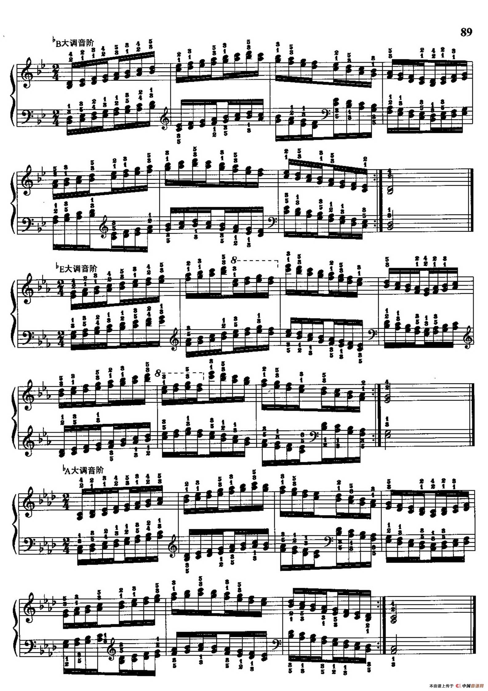 哈农钢琴练指法(第三部分·52 平行三度音阶)(1)_原文件名:093.jpg