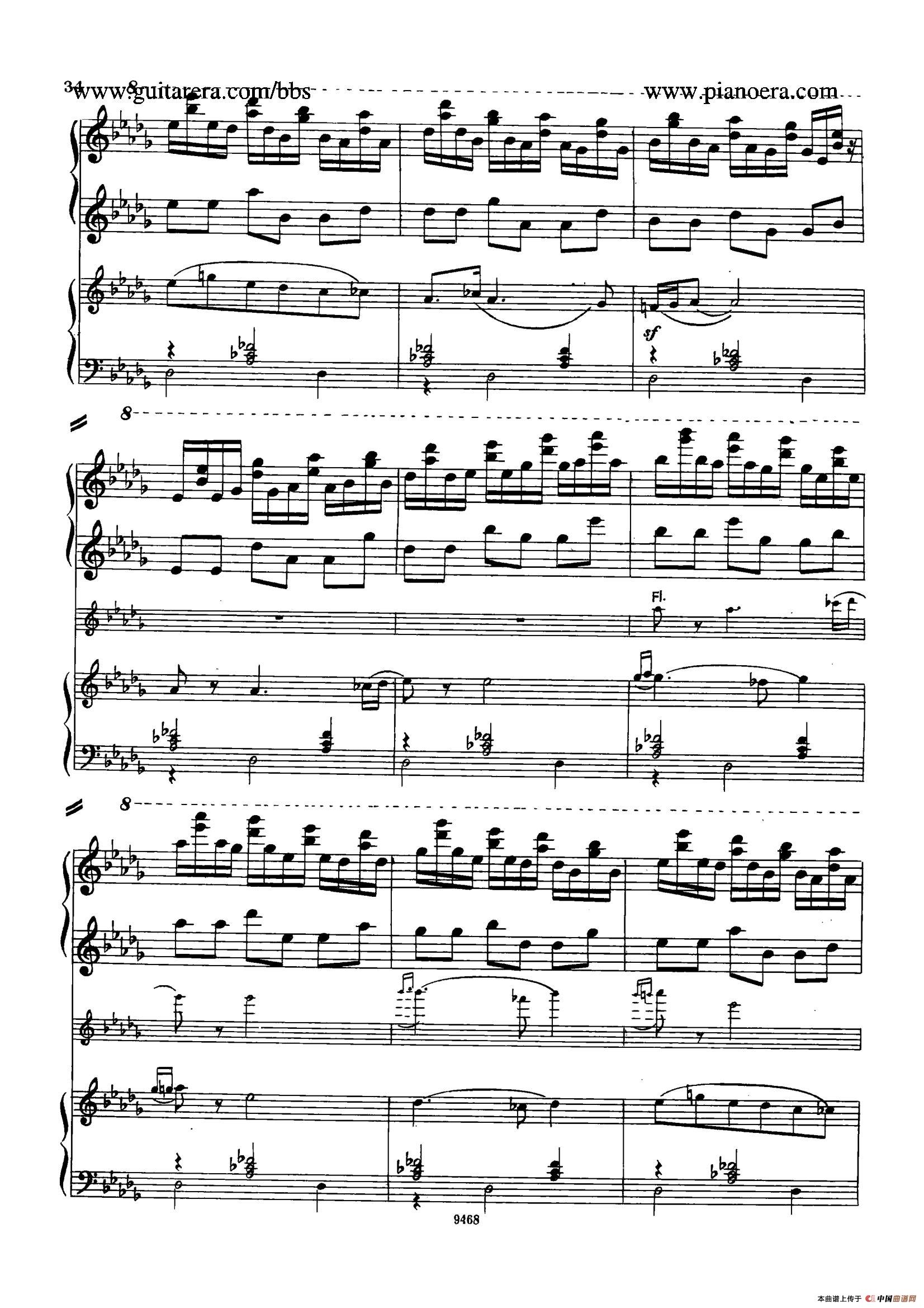 Piano Concerto in D-flat Major Op.37(降D大调钢琴协奏曲·Ⅰ·双钢琴)(1)_原文件名:030.jpg