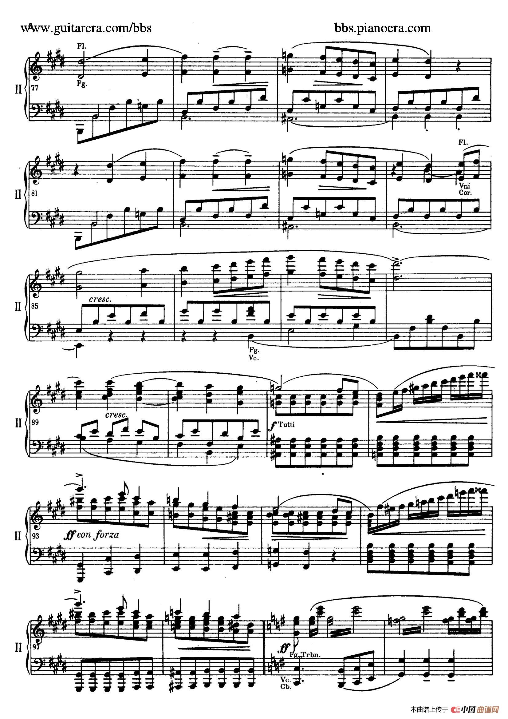 e小调第一钢琴协奏曲op11双钢琴版第一乐章