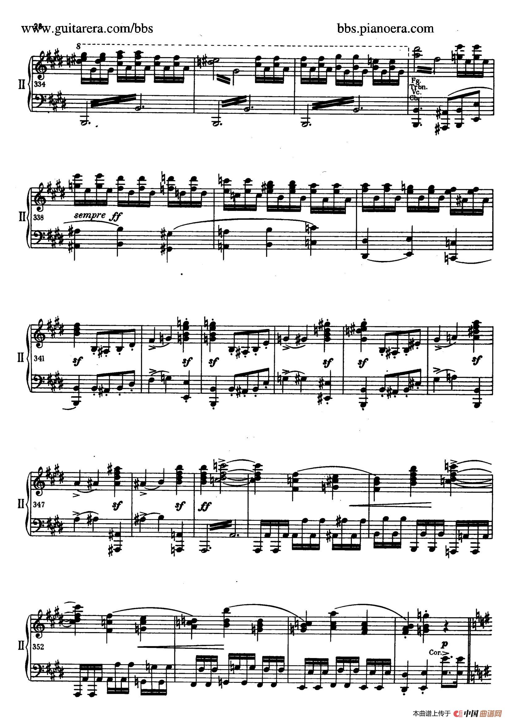 e小调第一钢琴协奏曲op11双钢琴版第一乐章