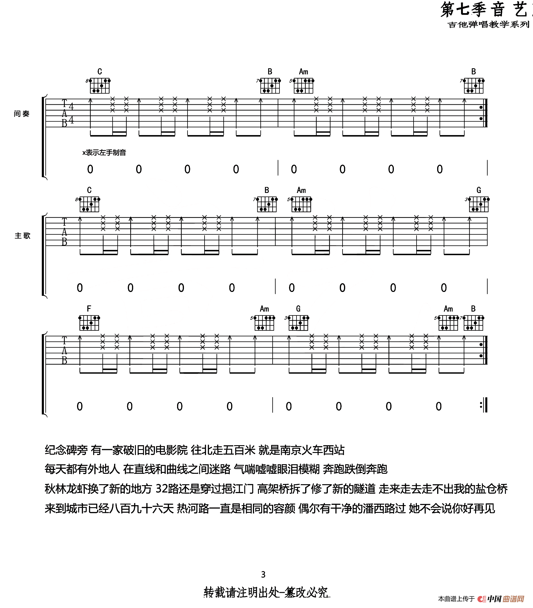 热河吉他谱 - 李志 - D调吉他弹唱谱 - 琴谱网