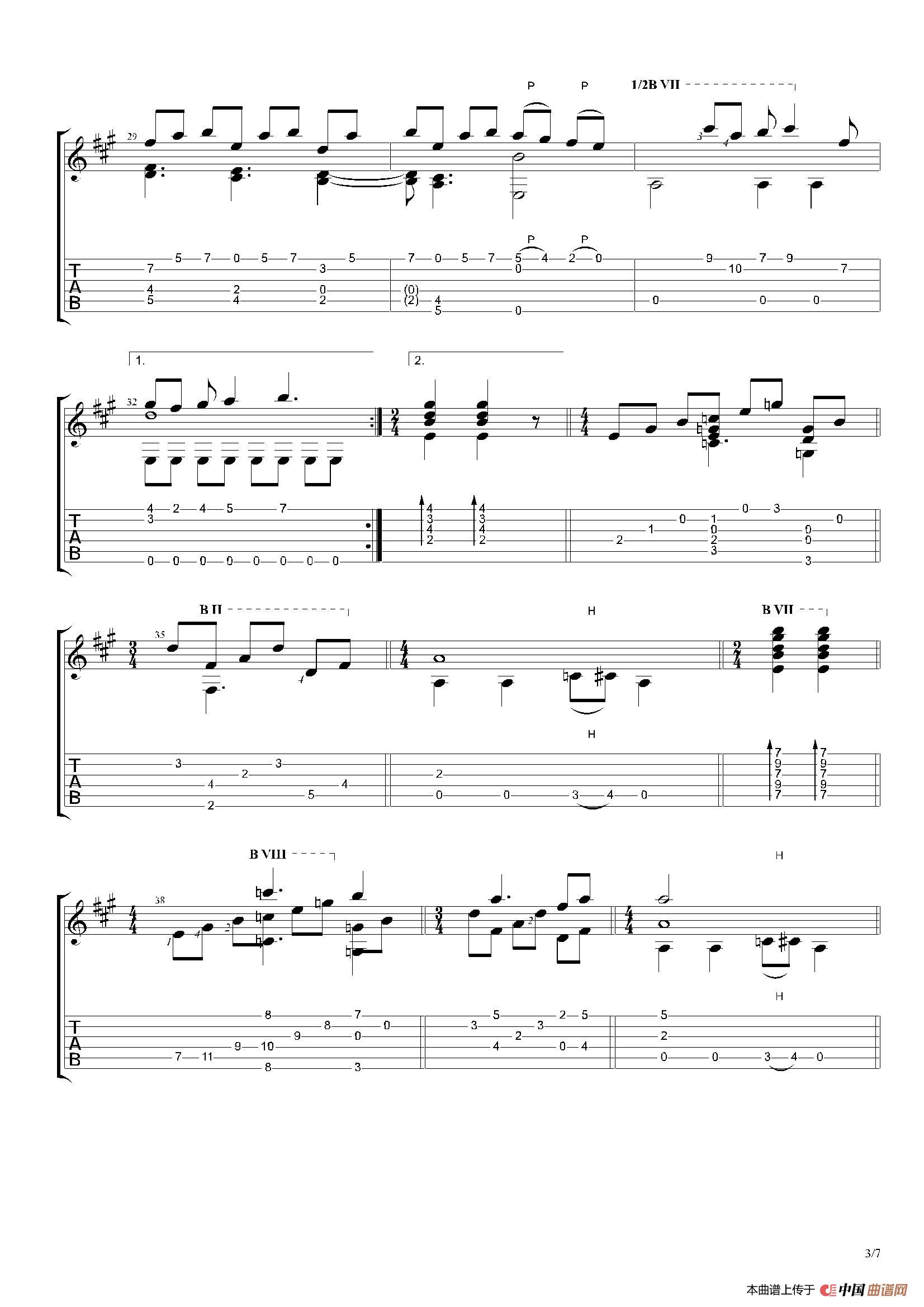 古典吉他:The Beatles:Here Comes The Sun(1)_原文件名:003.jpg