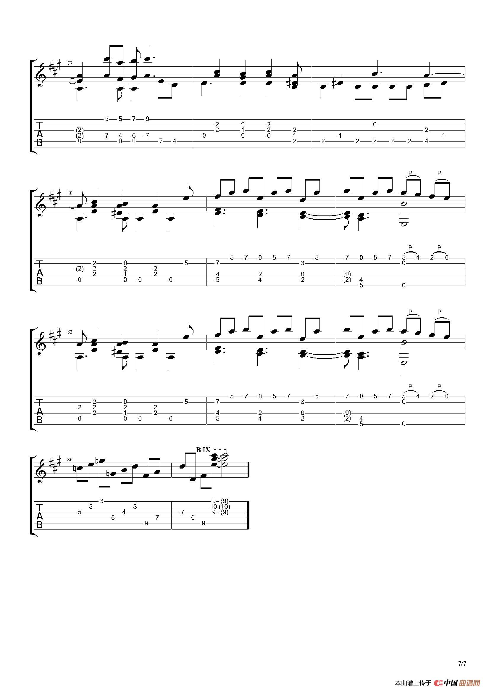 古典吉他:The Beatles:Here Comes The Sun(1)_原文件名:007.jpg