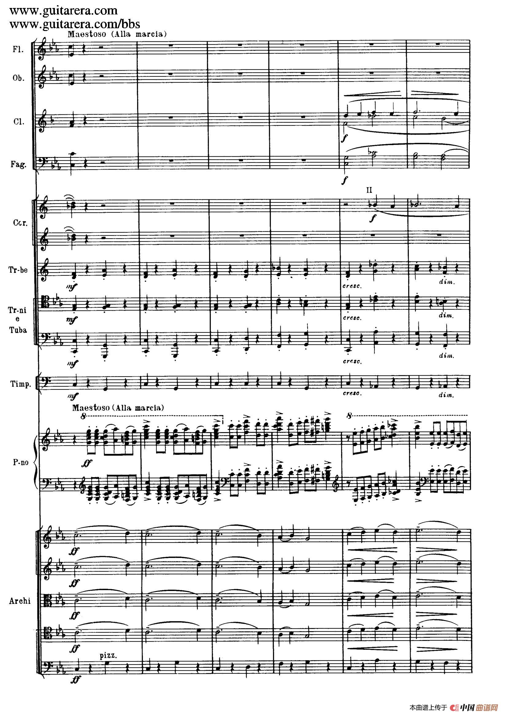 c小调第二钢琴协奏曲 Op.18(第一乐章总谱·P28——36)(1)_原文件名:005.jpg