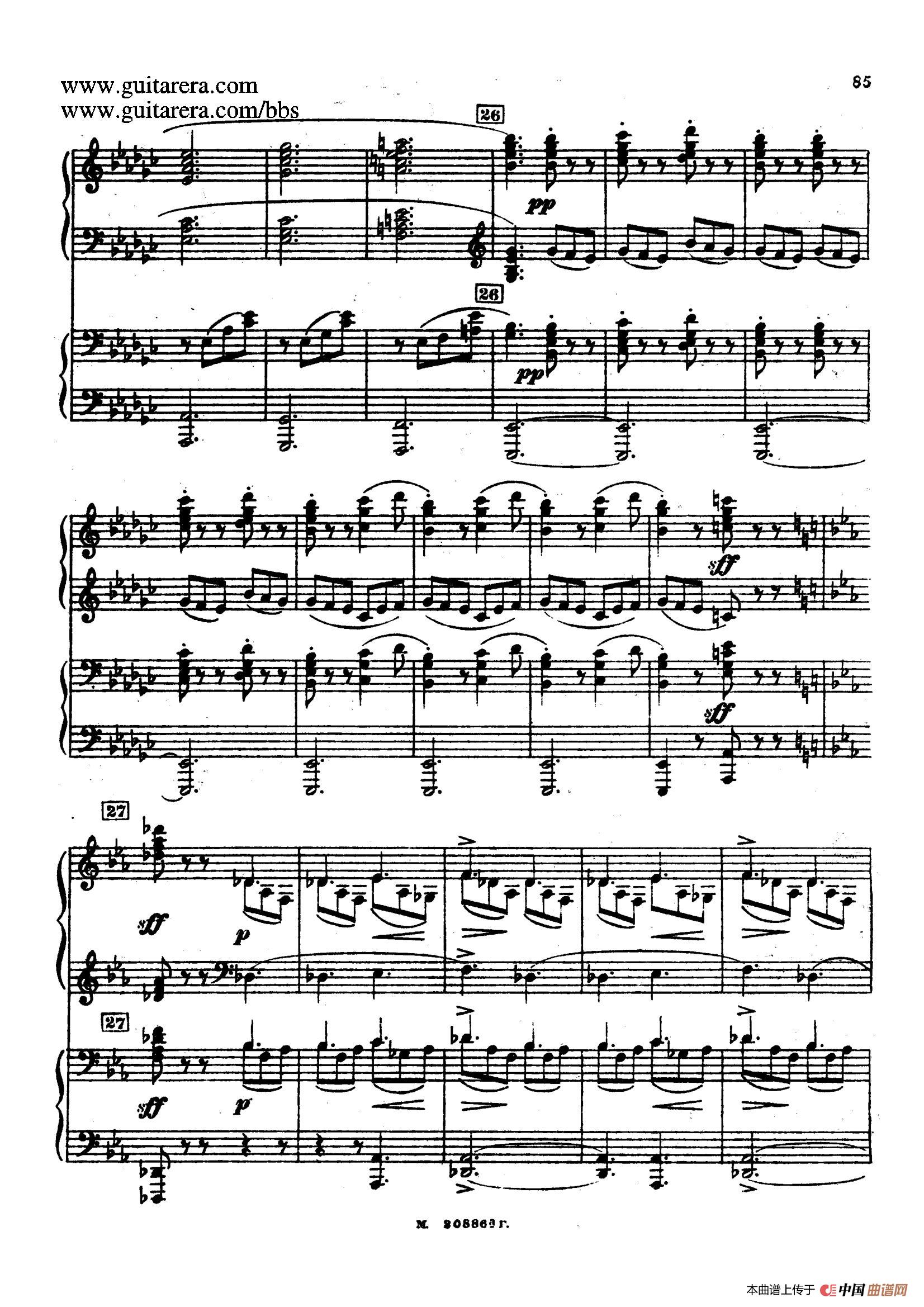 第二双钢琴组曲 Suite for Two Pianos No.2 Op.17(4. 塔兰泰拉舞曲 Tarantella)(1)_原文件名:015.jpg