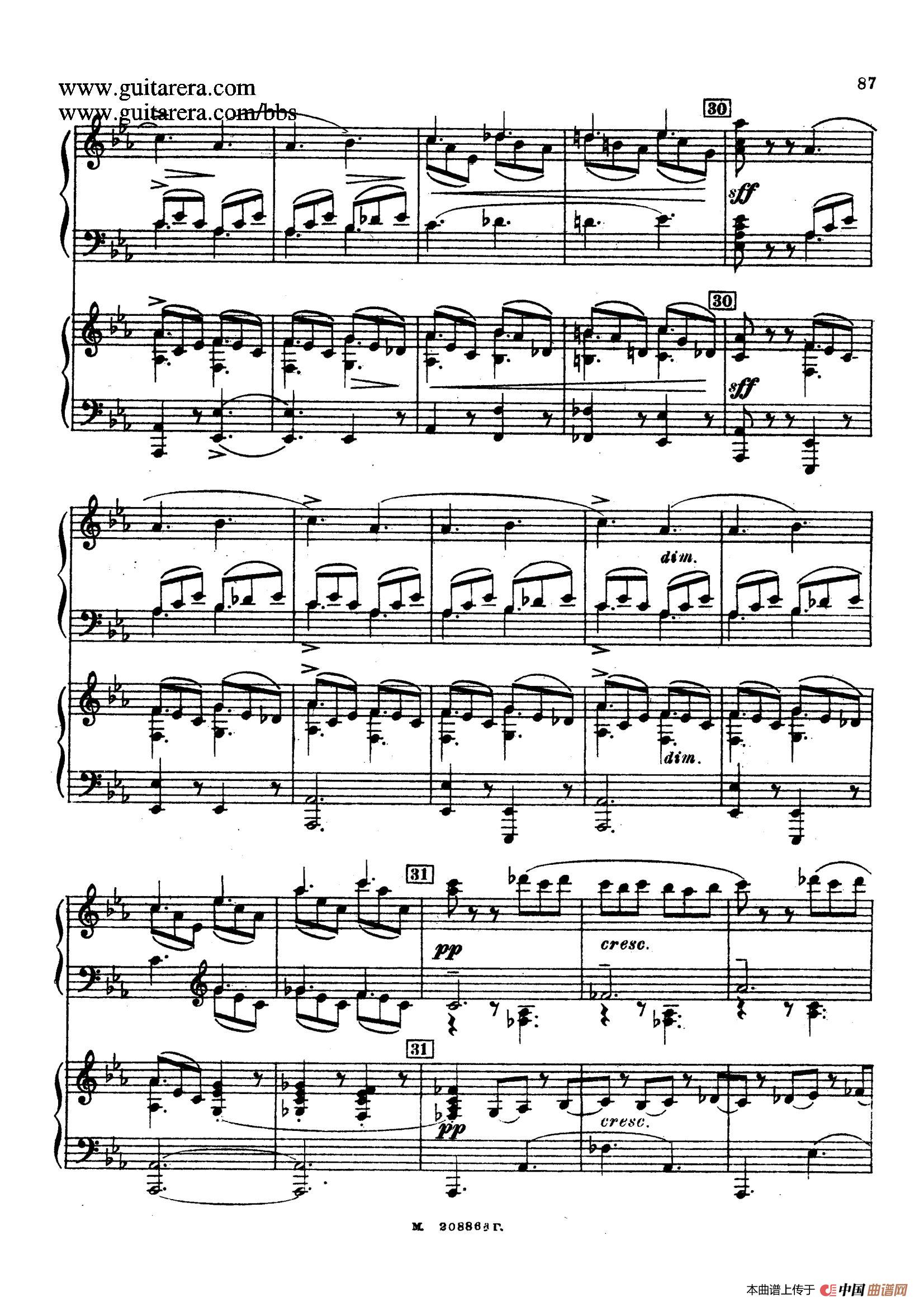 第二双钢琴组曲 Suite for Two Pianos No.2 Op.17(4. 塔兰泰拉舞曲 Tarantella)(1)_原文件名:017.jpg