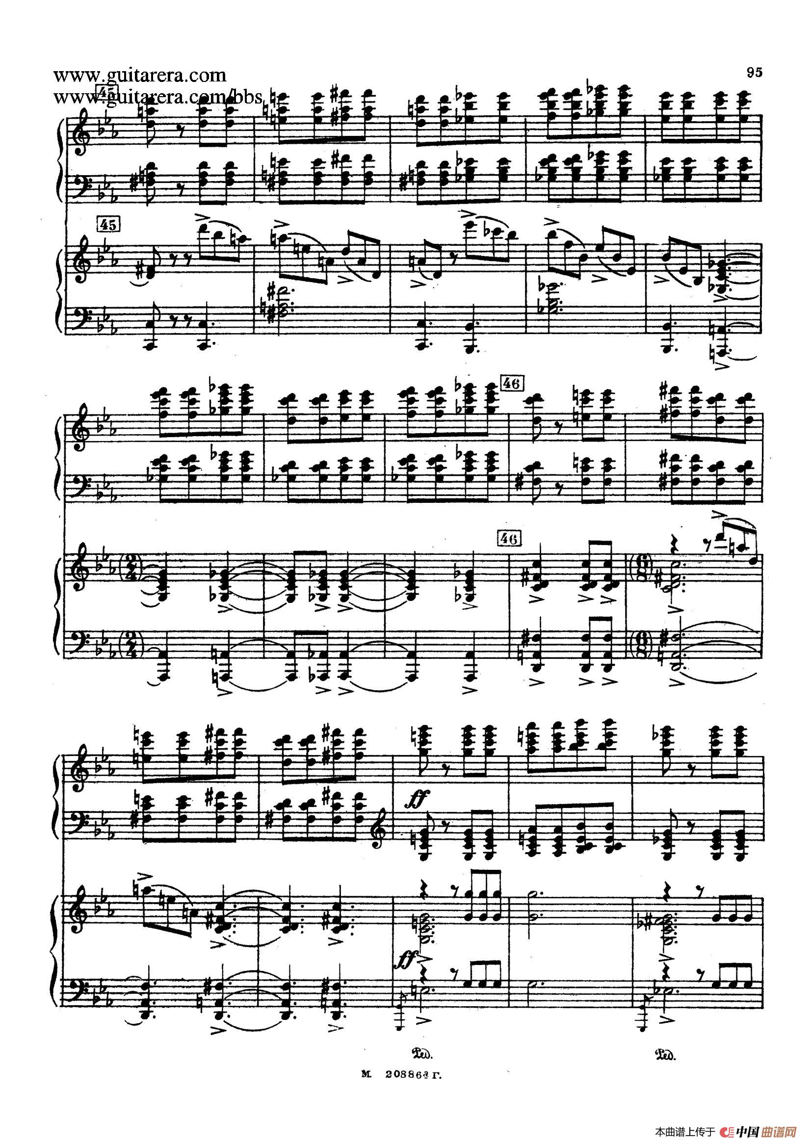 第二双钢琴组曲 Suite for Two Pianos No.2 Op.17(4. 塔兰泰拉舞曲 Tarantella)(1)_原文件名:025.jpg