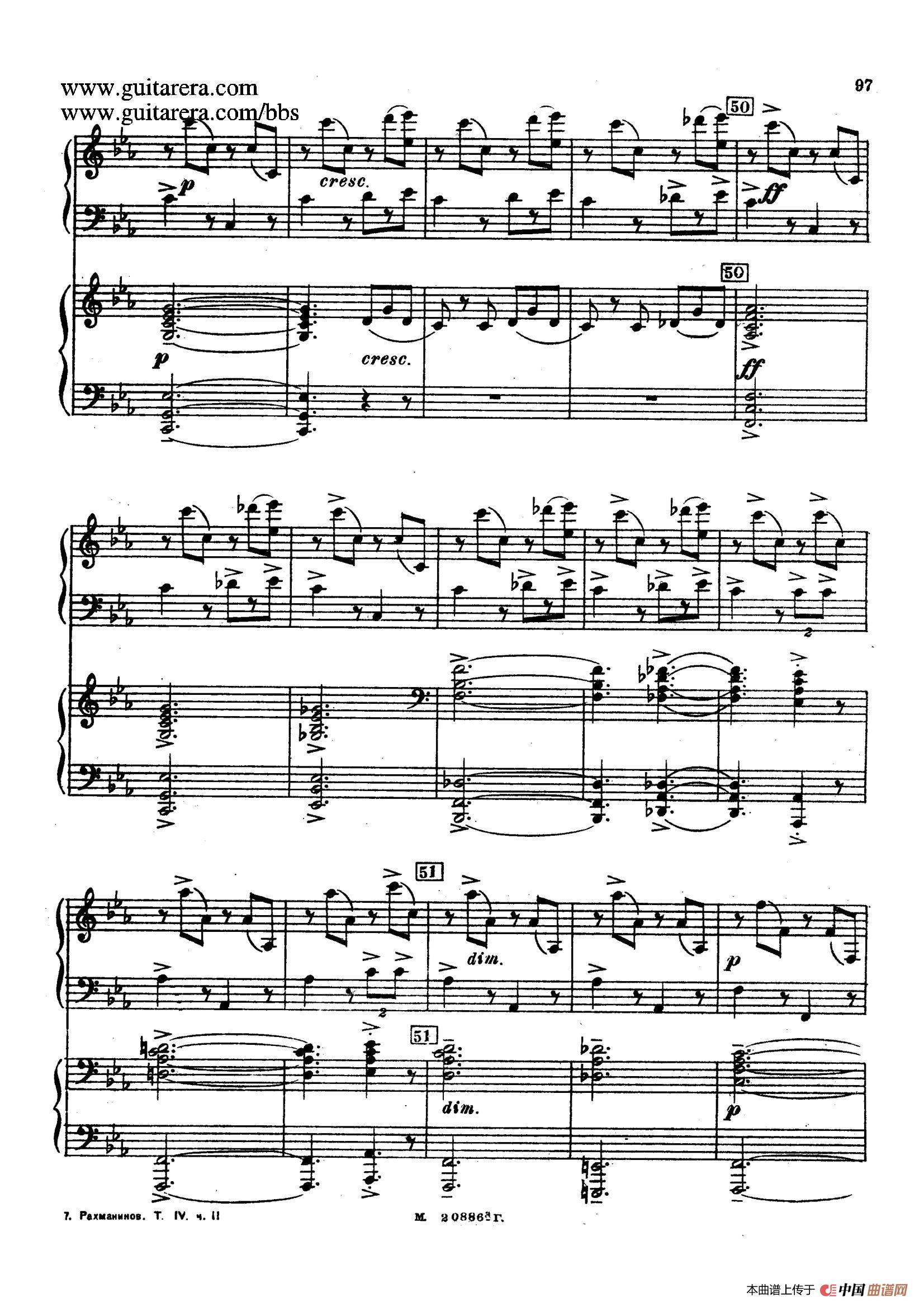 第二双钢琴组曲 Suite for Two Pianos No.2 Op.17(4. 塔兰泰拉舞曲 Tarantella)(1)_原文件名:027.jpg