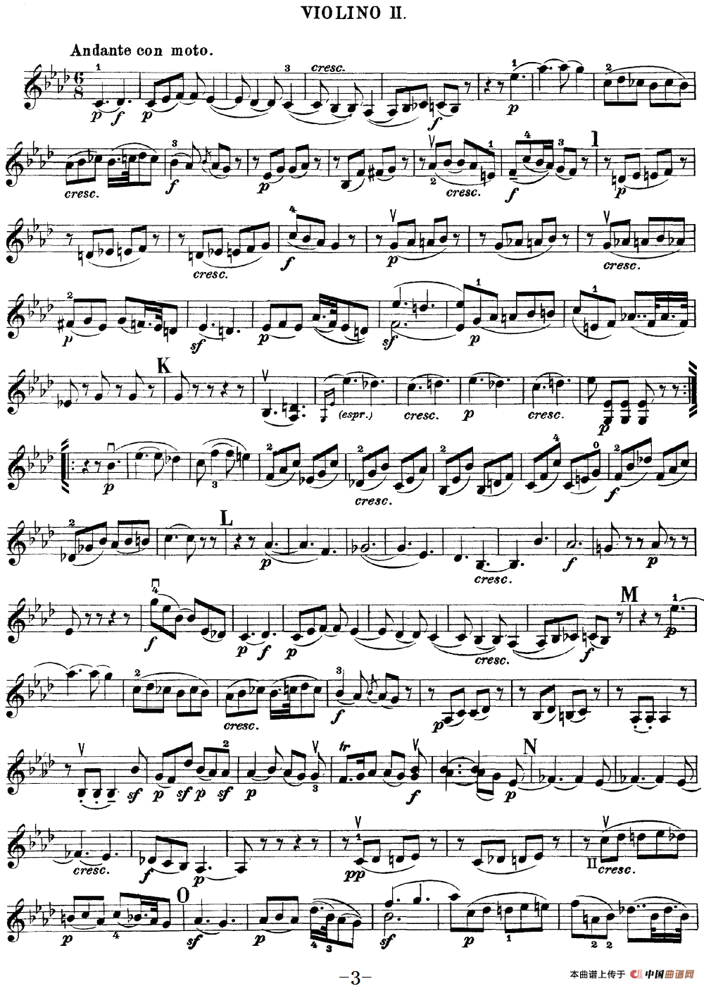 Mozart《Quartet No.16 in Eb Major,K.428》(Violin 2分谱)(1)_原文件名:Mozart《Quartet No.16 in Eb Major,K.428》(Violin 2分谱)_02.png
