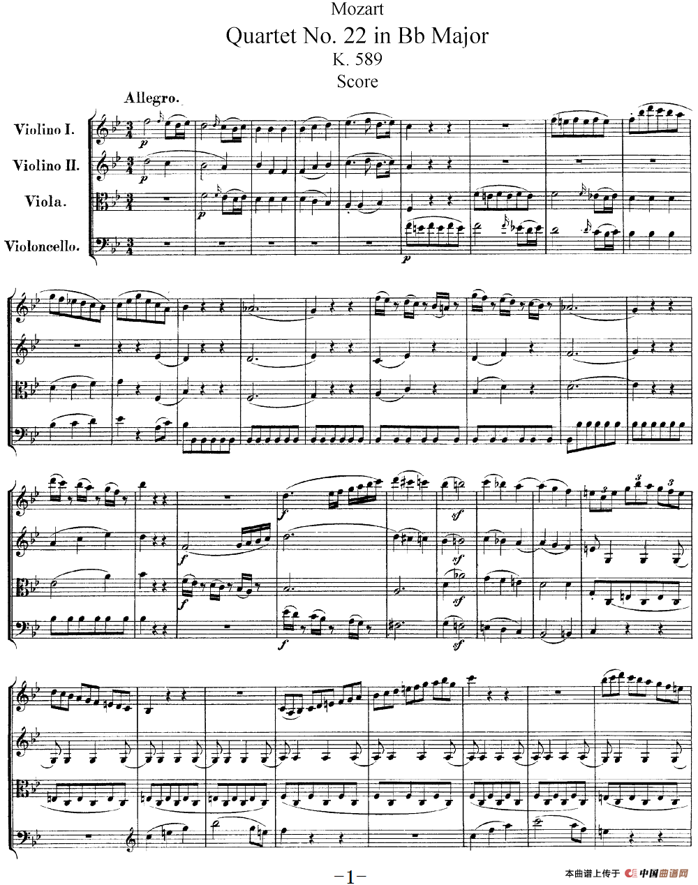 Mozart《Quartet No.22 in Bb Major,K.589》(总谱)(1)_原文件名:Mozart《Quartet No.22 in Bb Major,K.589》(总谱)_00.png