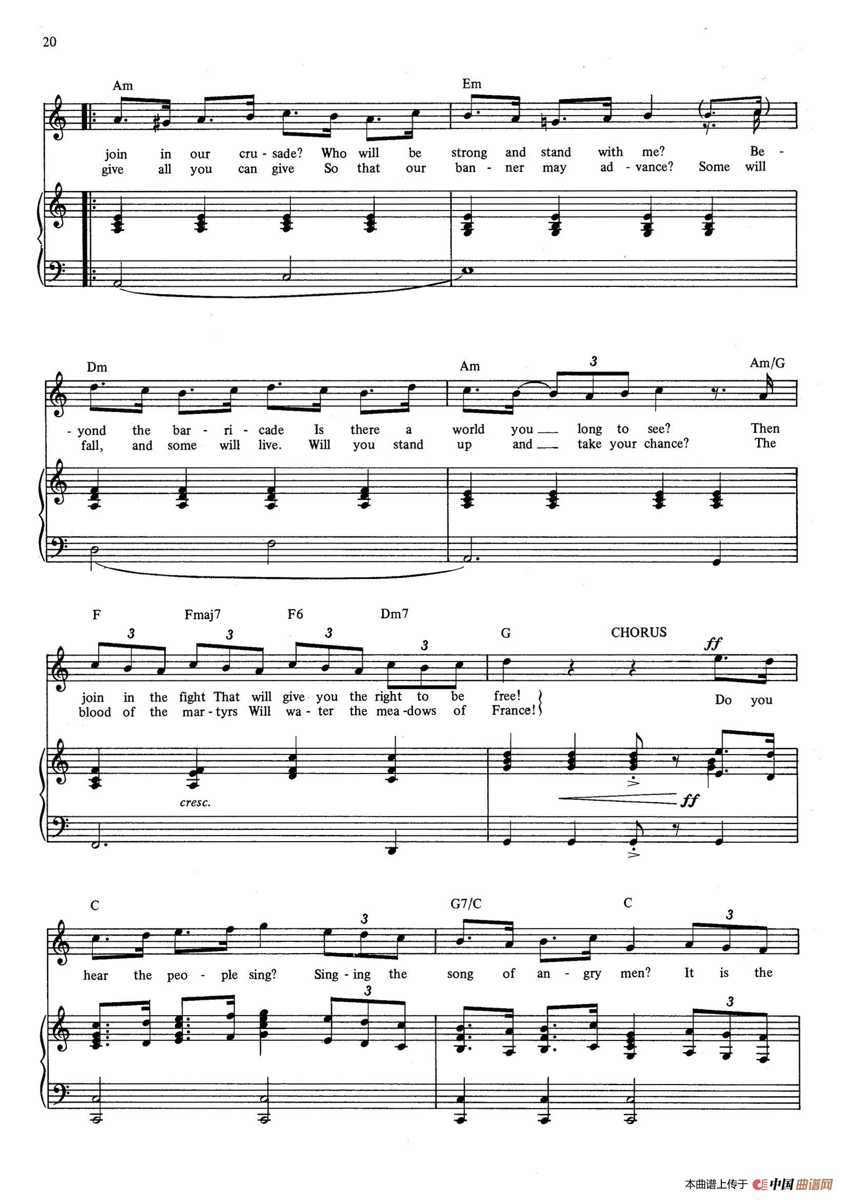 Do You Hear the People Sing? （音乐剧《悲惨世界》（Les Miserables）选曲、正谱 ）(1)_原文件名：022.jpg