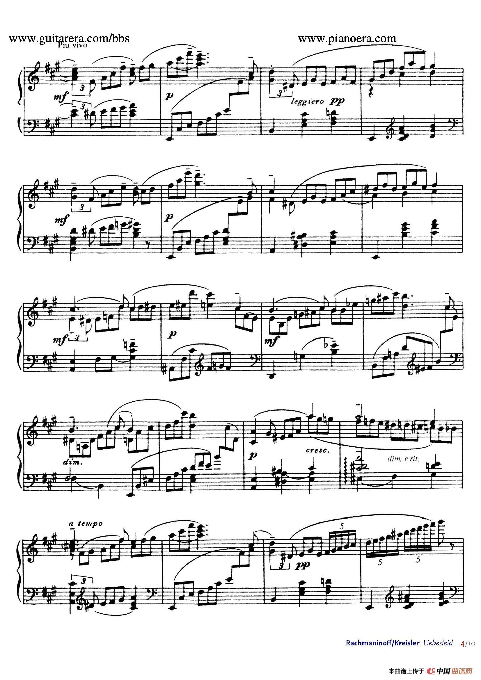 liebesleid(爱的忧伤)(钢琴独奏版)4