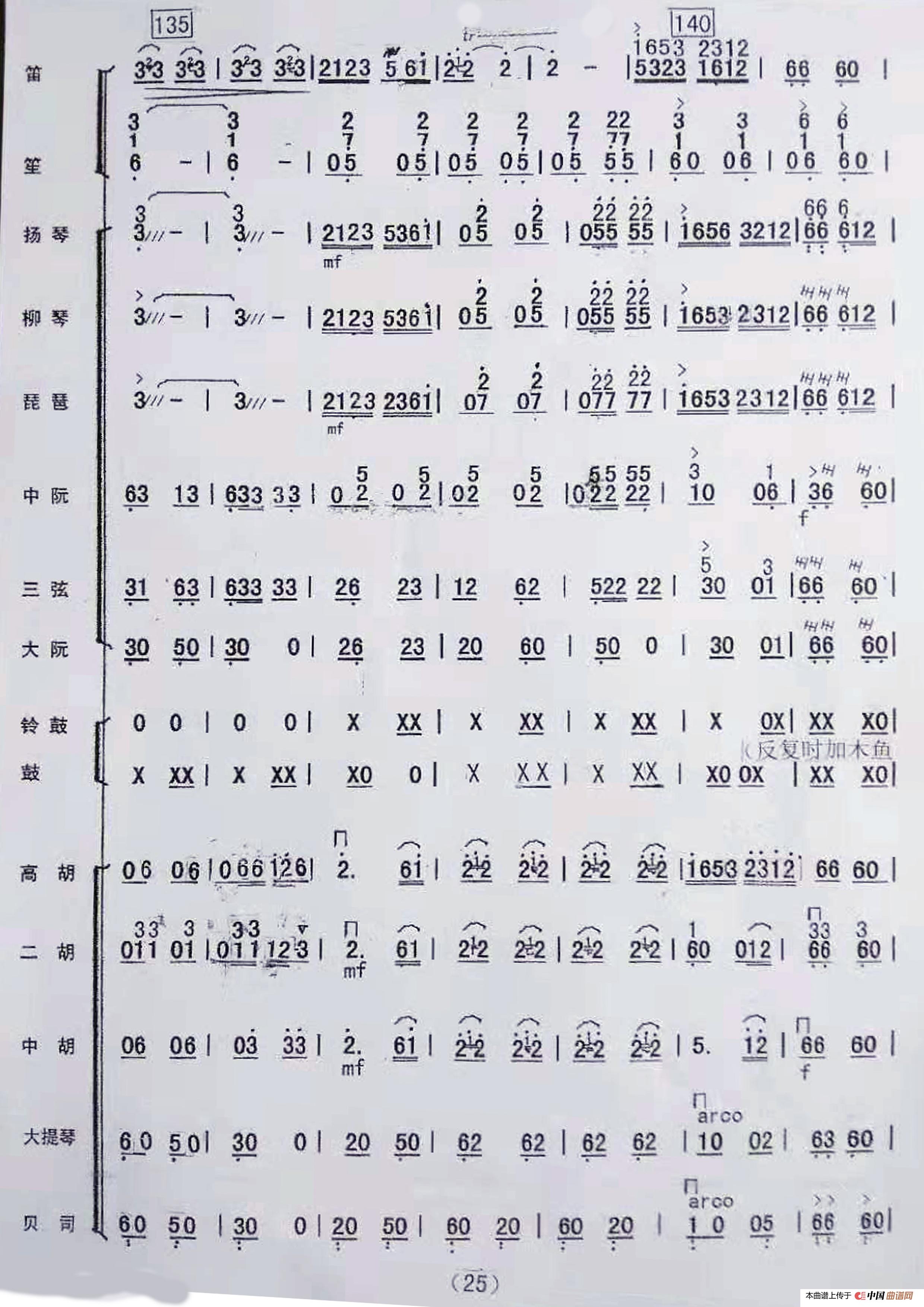 格桑花开时(民乐合奏曲总谱)(1)_原文件名:《格桑花开时》总谱25.jpg
