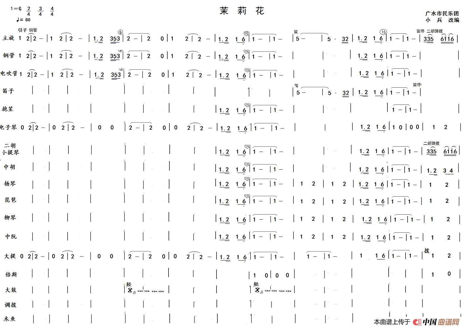 茉莉花民乐合奏总谱(1)(1)_原文件名:茉莉花主总1.png