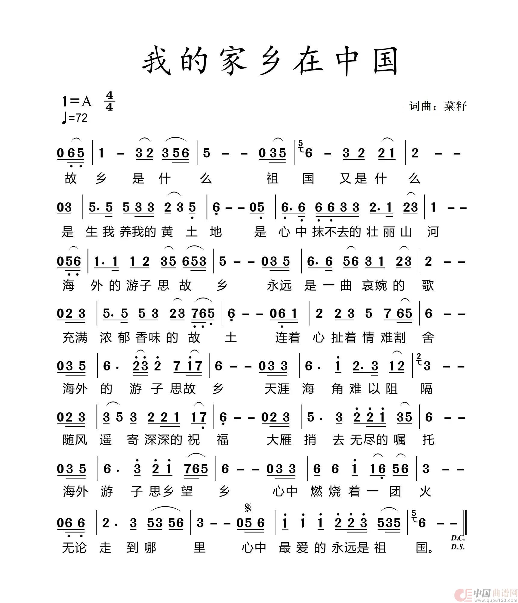 我的家乡在中国